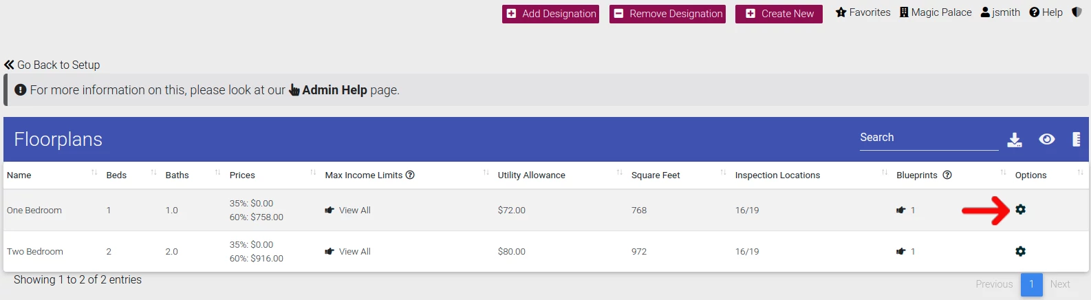 Options for floorplans in property management software
