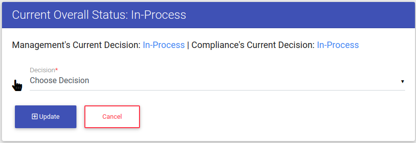 Application after its cancellation status has been revoked.