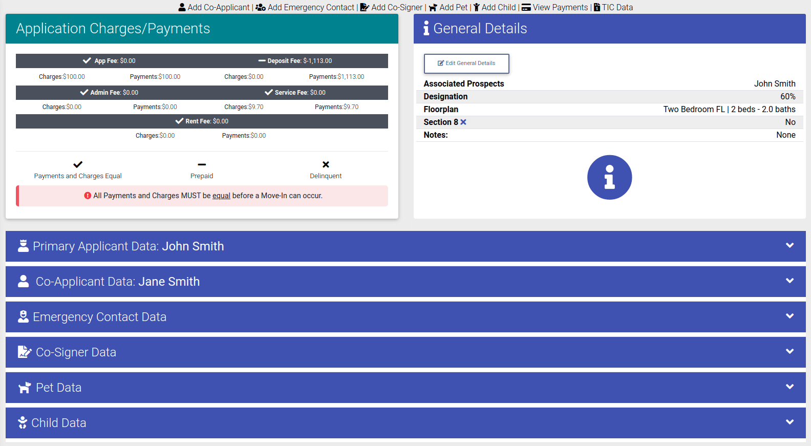 Selecting Options for ExactEstate Applications