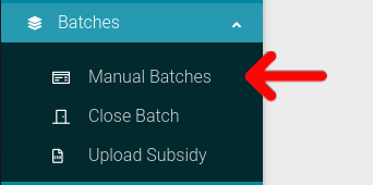 Selecting manual batches in ExactEstate