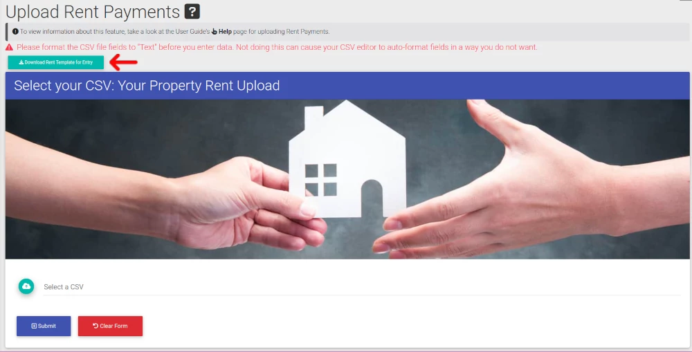 CSV Rent Payment uploads in ExactEstate