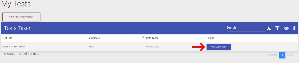 Previous Test Submissions