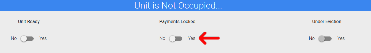 Locking Unit Payment for Property Management Software