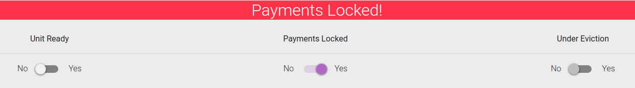 Locked Banner on Unit for Property Management Software