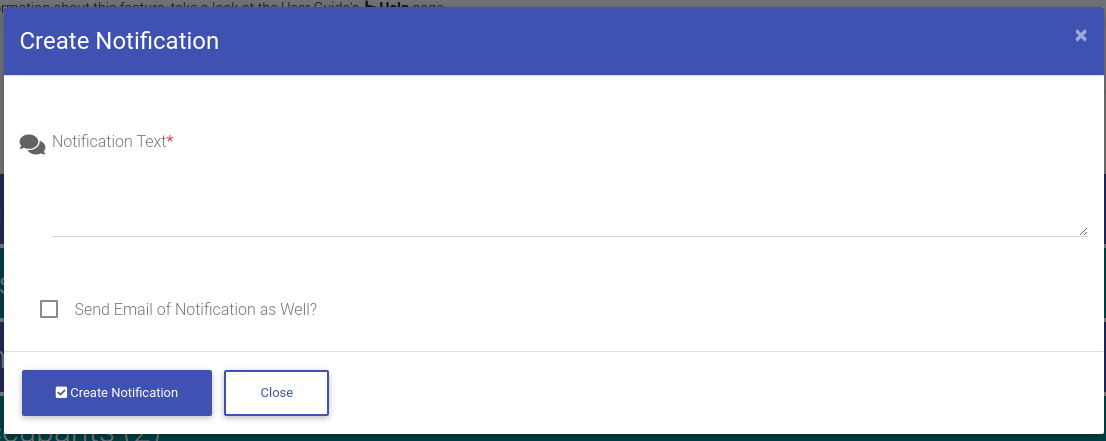 Submit Unit Notification