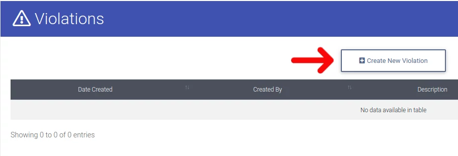 Unit Violations tab in Property Management Software