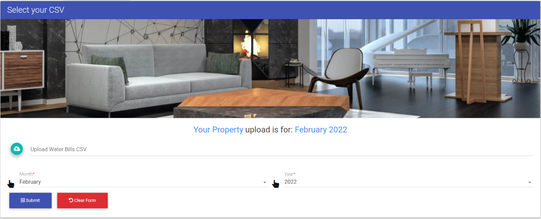 Unit Water Bills navigation link property management software