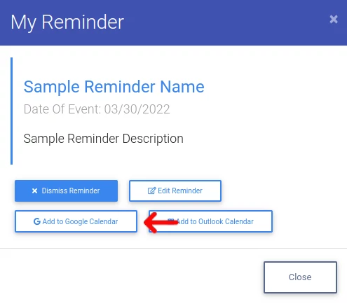 Staff Reminder Details