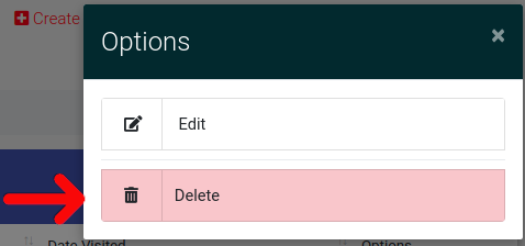 Visitor Delete Option in Property Management Software